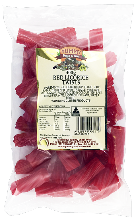 Licorice Twists Red 400g