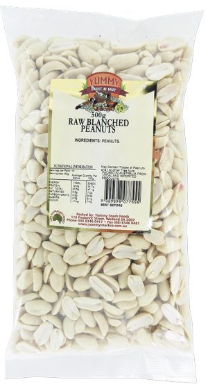 Peanuts Raw Blanched 500g